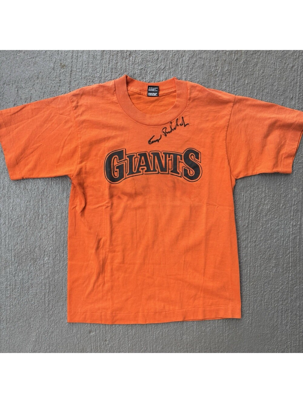 Vintage 90s San Fransico Giants MLB Baseball Shirt With Signature YOUTH Large 14